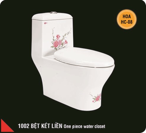 Bồn Cầu 1 khối Hảo Cảnh 1002-HC08