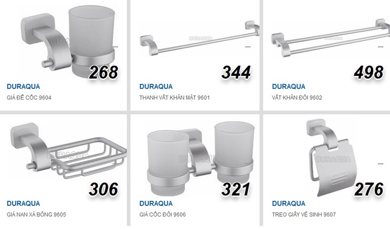 Bộ phụ kiện phòng tắm Duraqua 9600