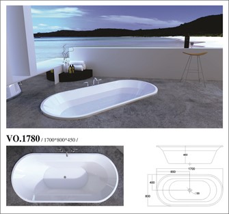 Bồn tắm Oval VIỆT MỸ VO-1780
