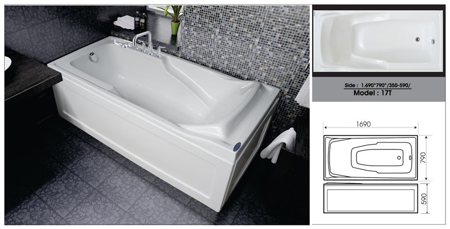 Bồn tắm nằm Việt Mỹ 17T