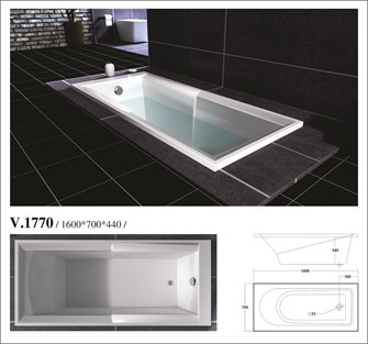 Bồn tắm xây VIỆT MỸ V-1770