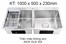 Chậu rửa chén inox 10050K