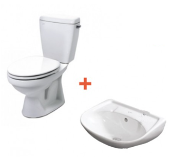 Combbo INAX bồn cầu C117VA + lavabo L284V