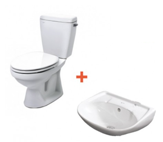 Combo INAX bồn cầu C117VA + Lavabo L280V