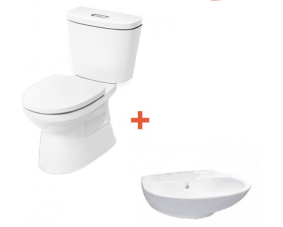 Combo INAX bồn cầu C306VA + lavabo L284V