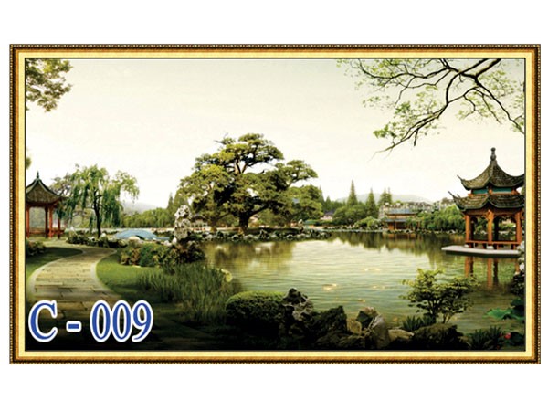 Gạch tranh phong cảnh Trung Hoa C009