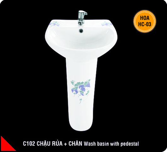 Lavabo chân treo Hảo Cảnh C102-HC03