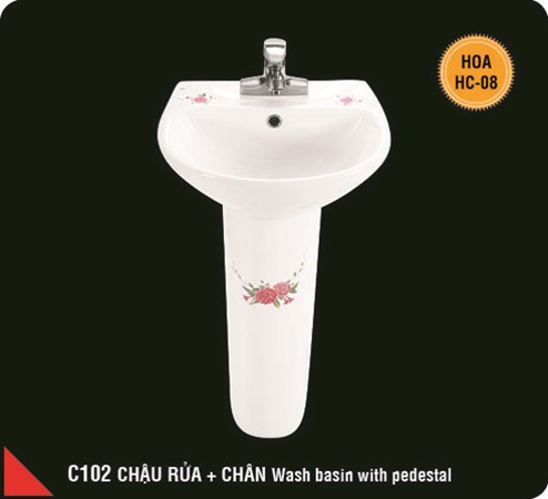 Lavabo chân treo Hảo Cảnh C102-HC08