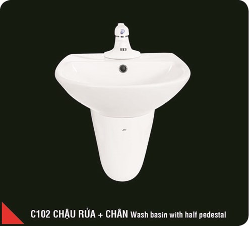 Lavabo chân treo Hảo Cảnh C102