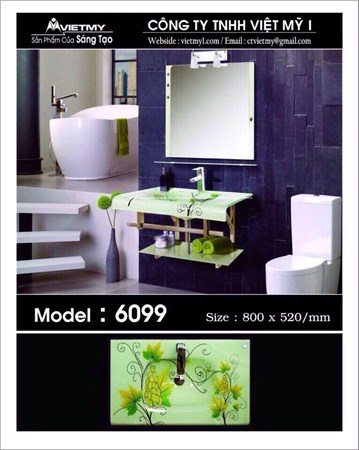 Lavabo kiếng Việt Mỹ 6099