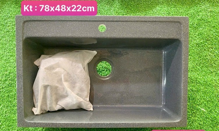 Chậu rửa chén đá 1 hộc DP7848