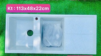Chậu rửa chén đá 2 hộc cánh  DP11348