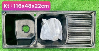 Chậu rửa chén đá 2 hộc cánh  DP11648