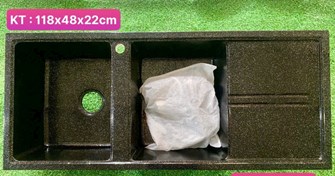 Chậu rửa chén đá 2 hộc cánh  DP11848