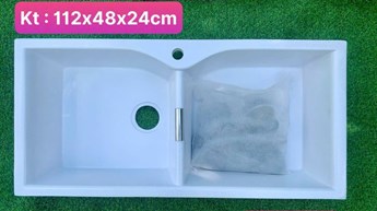 Chậu rửa chén đá 2 hộc DP11248