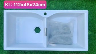 Chậu rửa chén đá 2 hộc DP11248