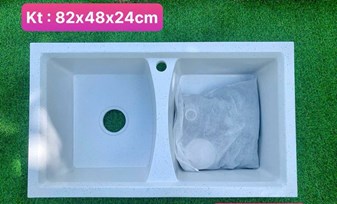 Chậu rửa chén đá 2 hộc DP8248