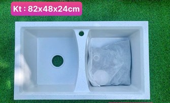 Chậu rửa chén đá 2 hộc DP8248