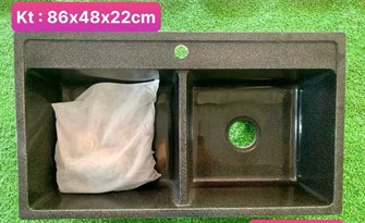 Chậu rửa chén đá 2 hộc DP8648