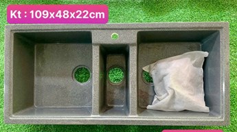 Chậu rửa chén đá 3 hộc DP10948