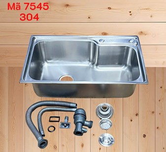 Chậu rửa chén Inox 304 - 1 hộc 7545