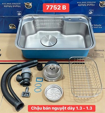 Chậu rửa chén Inox 304 - 1 hộc 7752B