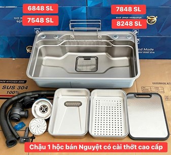 Chậu rửa chén Inox 304 - 1 hộc 8248 SL