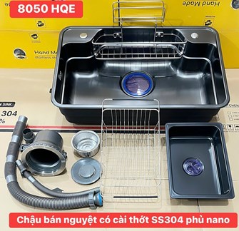 Chậu rửa chén Nano đen 8050HQE