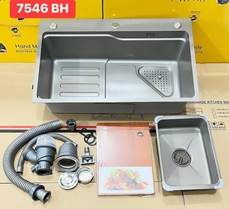 Chậu rửa chén Nano xám 7546BH