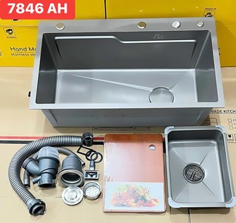 Chậu rửa chén Nano xám 7846AH