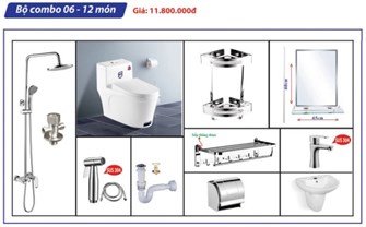 Combo Thiết bị phòng tắm 6 - 12 món