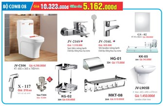 COMBO Thiết bị vệ sinh cao cấp 08