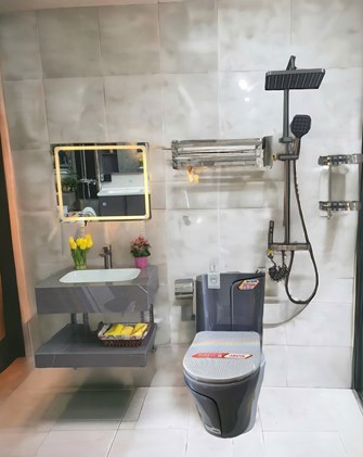 Combo Thiết bị vệ sinh Xám CB001