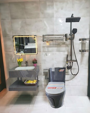 Combo Thiết bị vệ sinh Xám CB001
