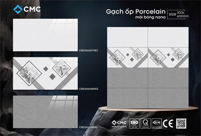 Gạch CMC 30x60cm bóng kiếng CSG3060079-S3