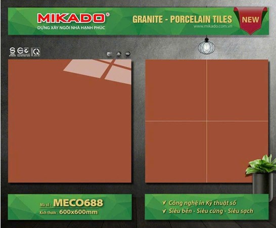 Gạch MIKADO 60x60cm bóng kiếng MECO688