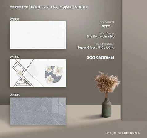 Gạch Vitto 30x60cm siêu bóng 82001-82003