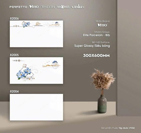 Gạch Vitto 30x60cm siêu bóng 82004-82006
