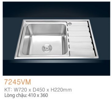 Chậu rửa chén EROWIN sus304- 7245VM