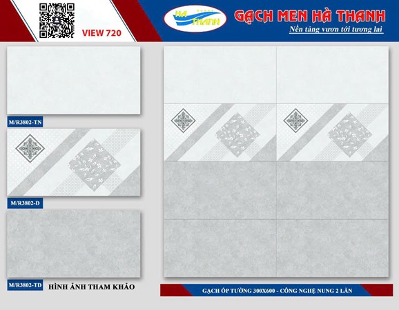 Gạch Hà Thanh 30x60cm M/R3802 men mờ