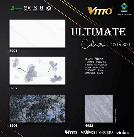 Gạch Vitto 40x80cm 8901-8902- 8903 Đá bóng 