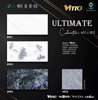 Gạch Vitto 40x80cm 8901-8902- 8903 Đá bóng 