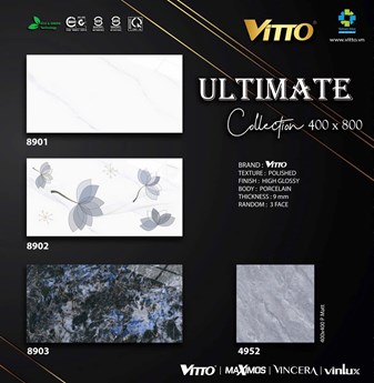 Gạch Vitto 40x80cm 8901-8902- 8903 Đá bóng 