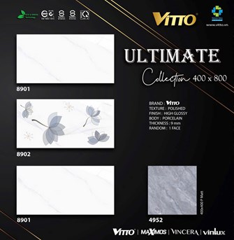 Gạch Vitto 40x80cm 8901-8902 Đá bóng 