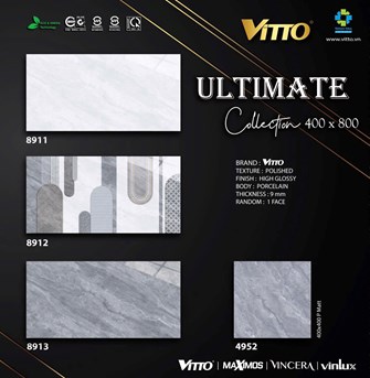 Gạch Vitto 40x80cm 8911-8912-8913 Đá bóng 