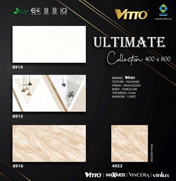 Gạch Vitto 40x80cm 8914-8915-8916 Đá bóng 