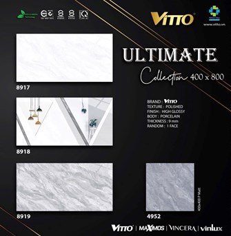 Gạch Vitto 40x80cm 8917-8918-8919 Đá bóng 