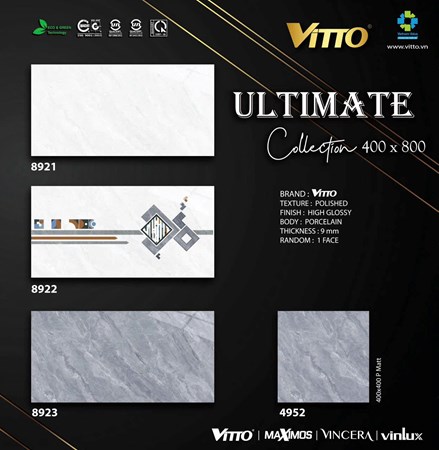 Gạch Vitto 40x80cm 8921-8922-8923 Đá bóng 