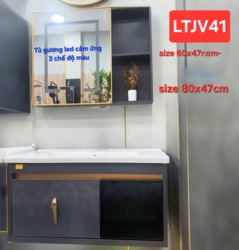 Lavabo tủ Gương Led  LT 41- 80x47 cm