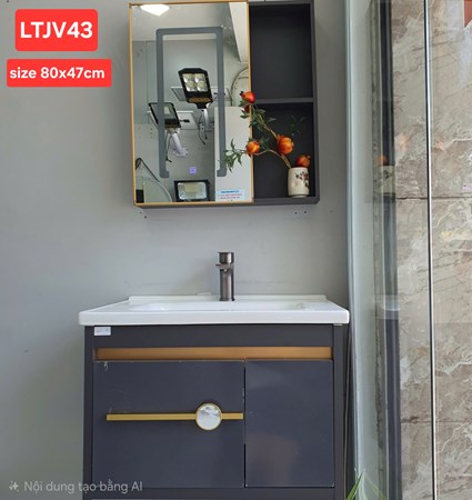 Lavabo tủ Gương Led  LT 43- 80x47 cm